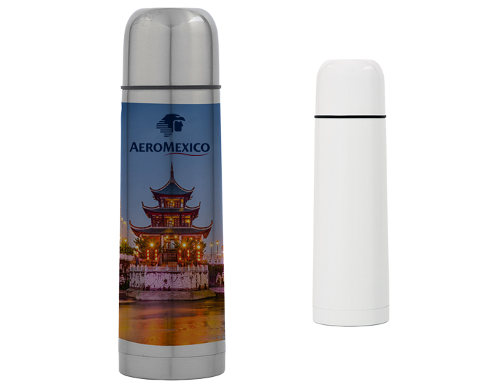 Termo promocionales de acero inoxidable de sublimacion 470 ml  logan