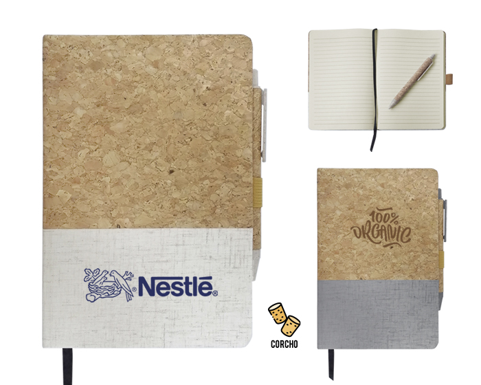 Libreta promocionales ecologica alcornoque