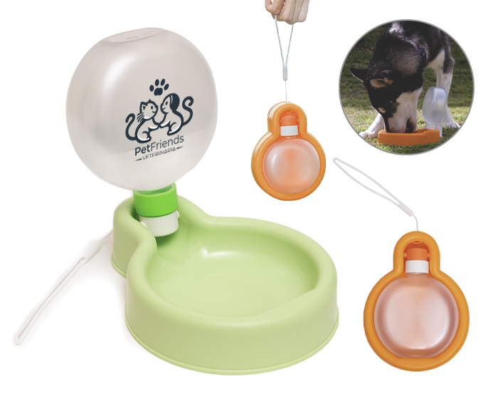 Recipiente promocionales con base para mascotas doggy