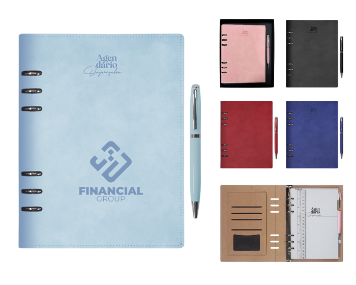 Agendario promocionales organizador con arillos hilton