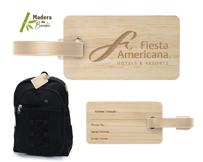 Identificador promocionales de maletas de bambu marrueco