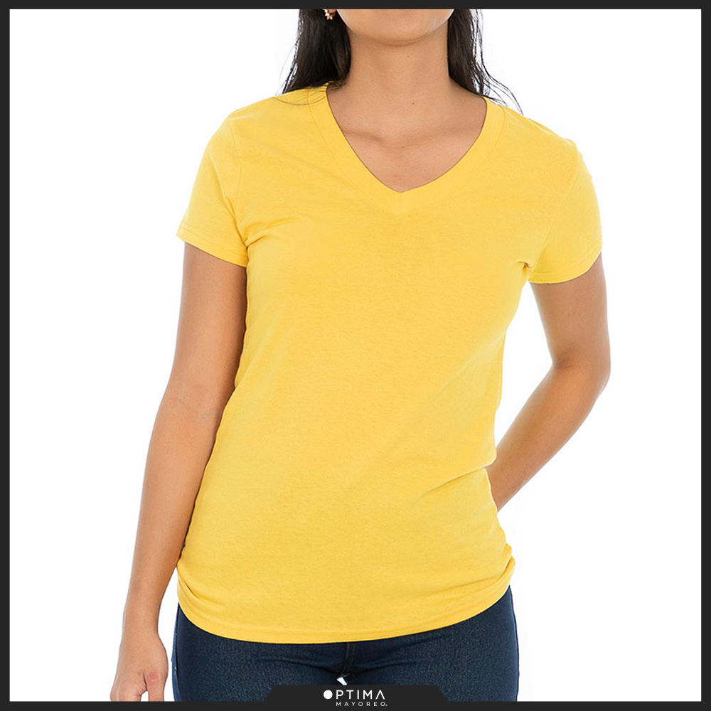 Playera de dama prime cuello v asiluetada