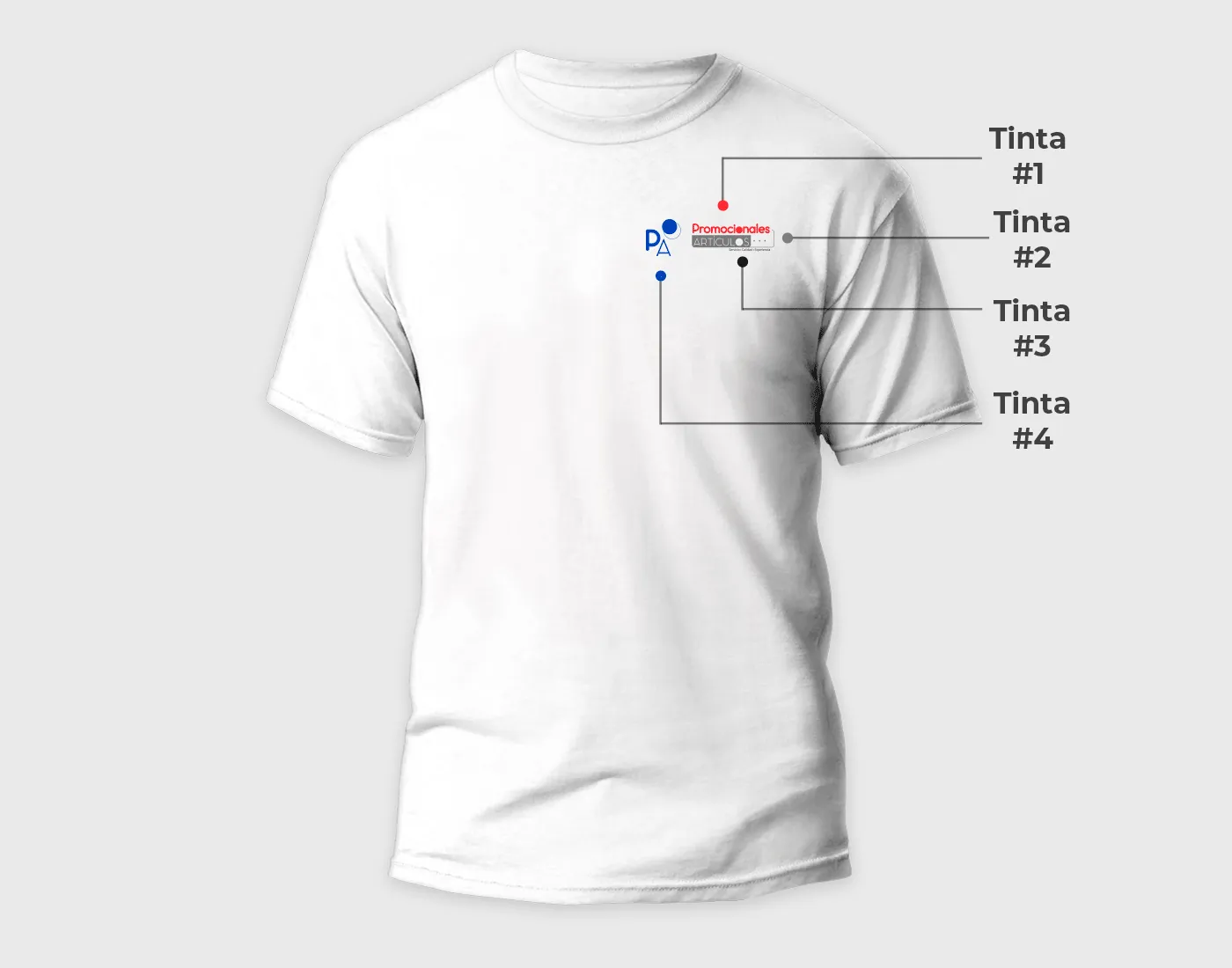 Técnica de serigrafía a cuatro tintas en pequeño formato para productos promocionales